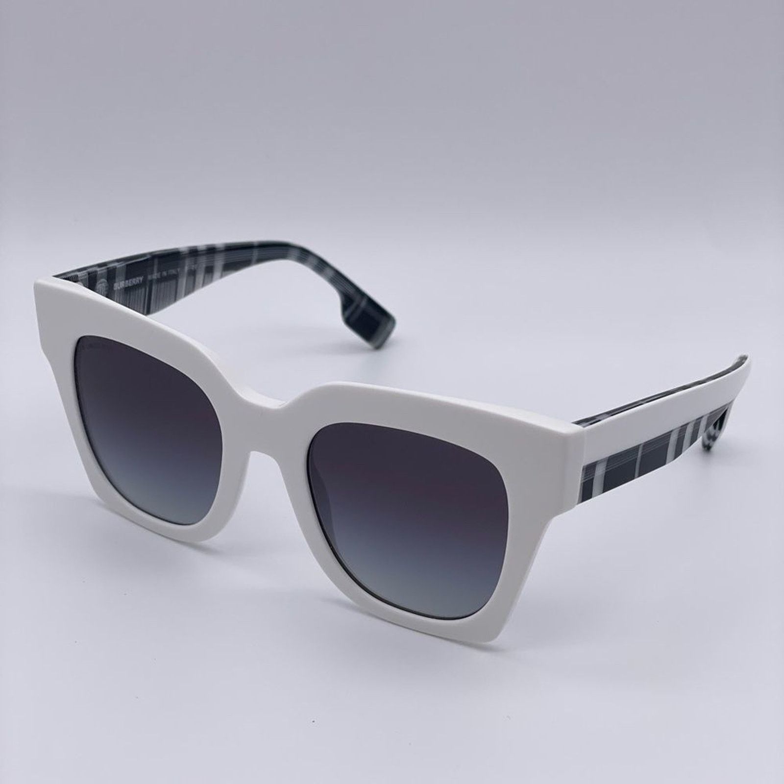 Burberry NEW BURBERRY BE4364 Kitty 39958G White/Gray Gradient Woman Size ONE SIZE - 4 Thumbnail