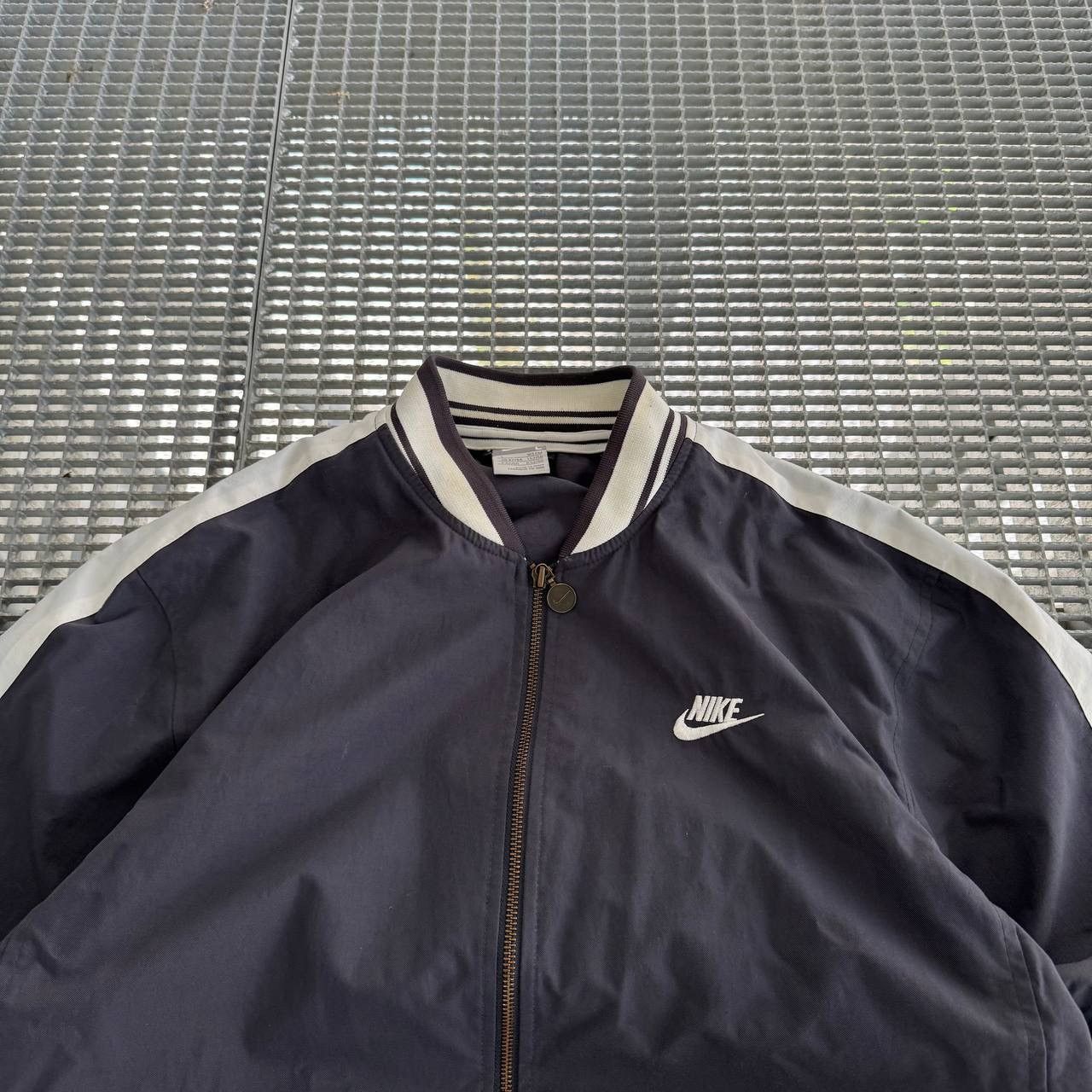 Nike × Vintage Vintage Nike Classic Bomber College Jacket Mini Logo Y2K USA Size US L / EU 52-54 / 3 - 3 Thumbnail