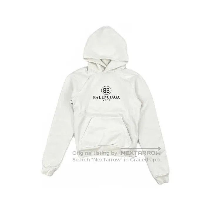 Balenciaga Balenciaga SS22 Logo Printed White Hoodie. Size US S / EU 44-46 / 1 - 1 Thumbnail