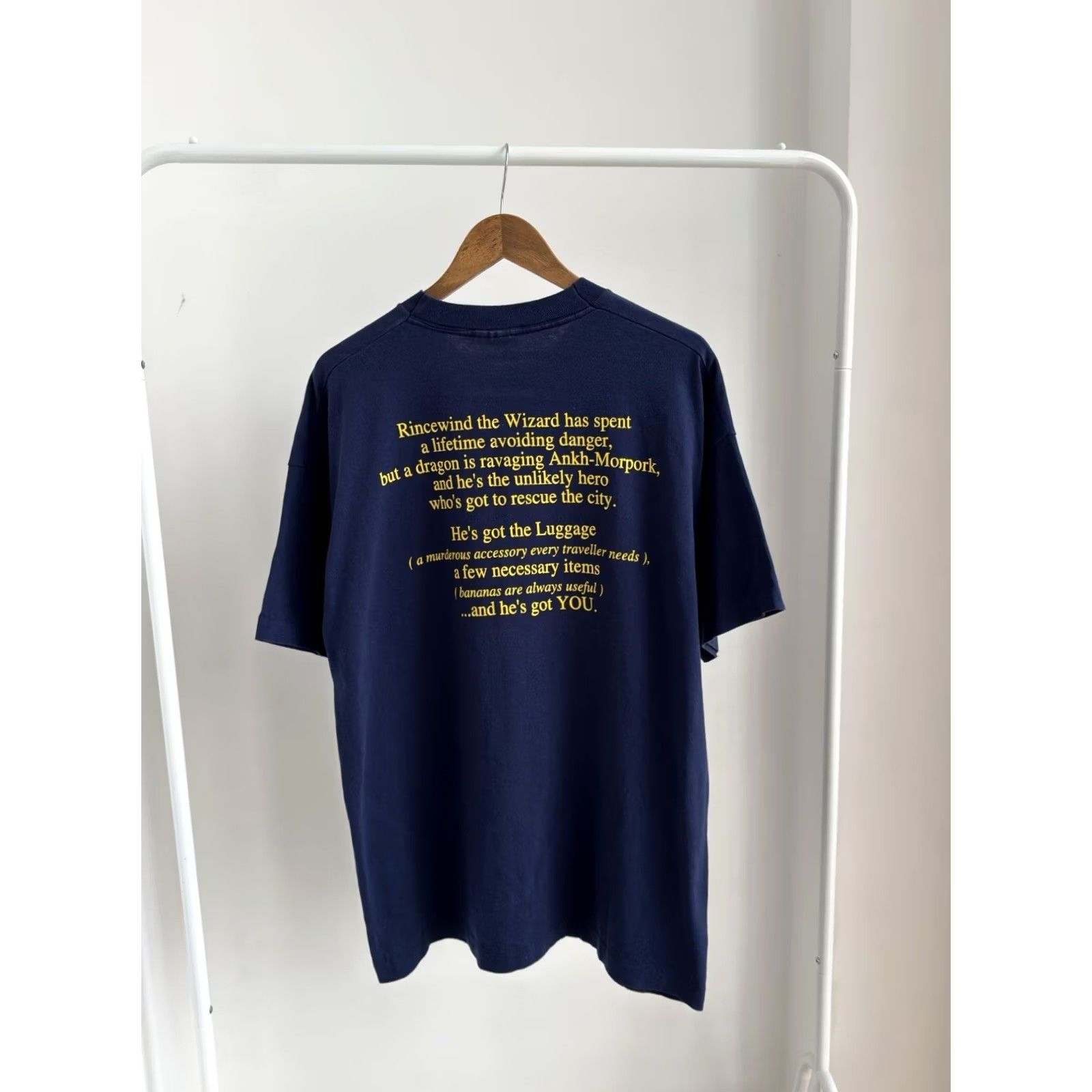 Vintage VTG 90s Discworld Great A’Tuin Turtle Terry Pratchett Shirt XL Blue Mens Short Sleeve Size US XL / EU 56 / 4 - 3 Thumbnail
