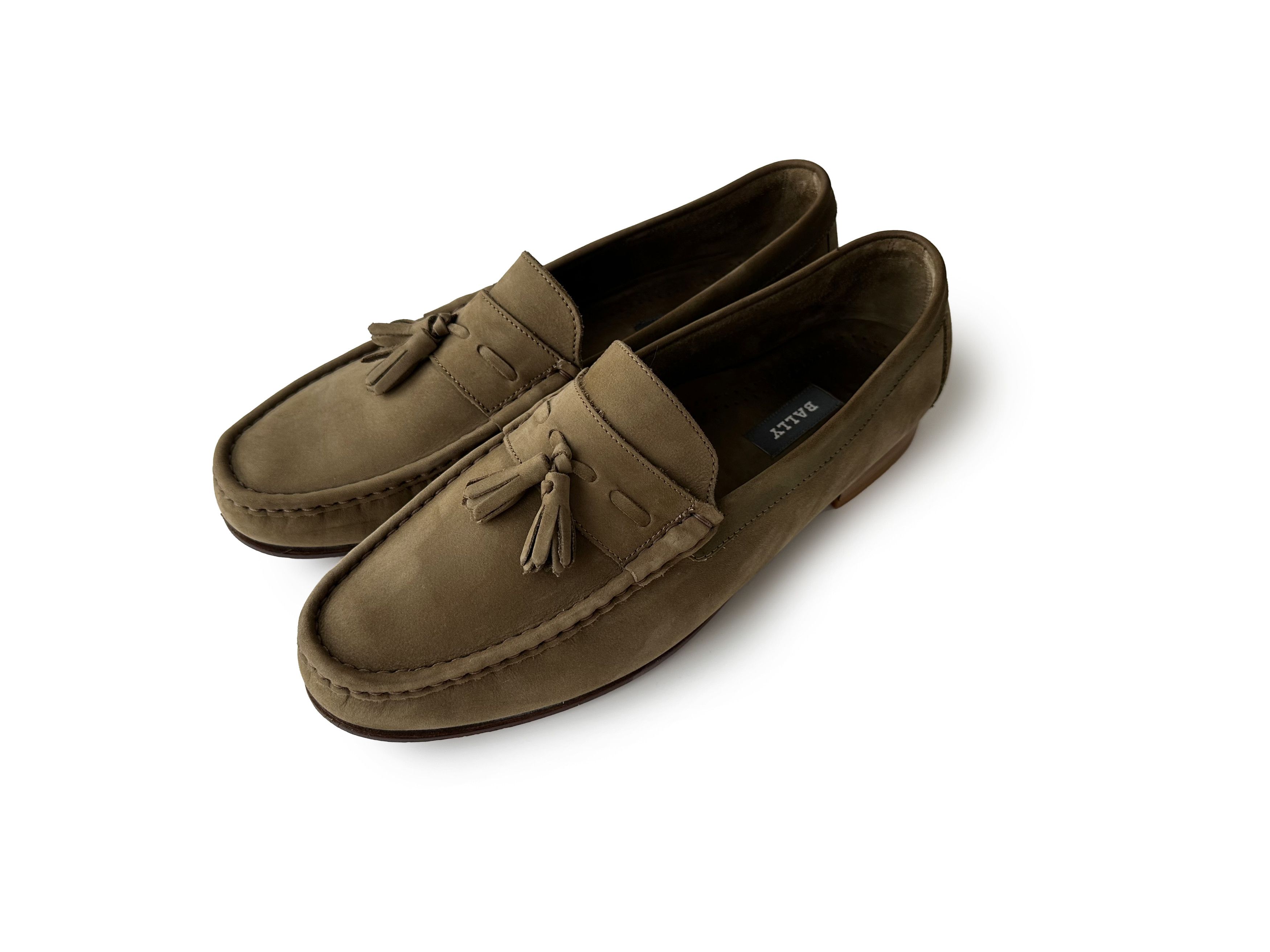 Bally Bally nubuck olive tassel loafer shoes Size US 10 / EU 43 - 1 Thumbnail