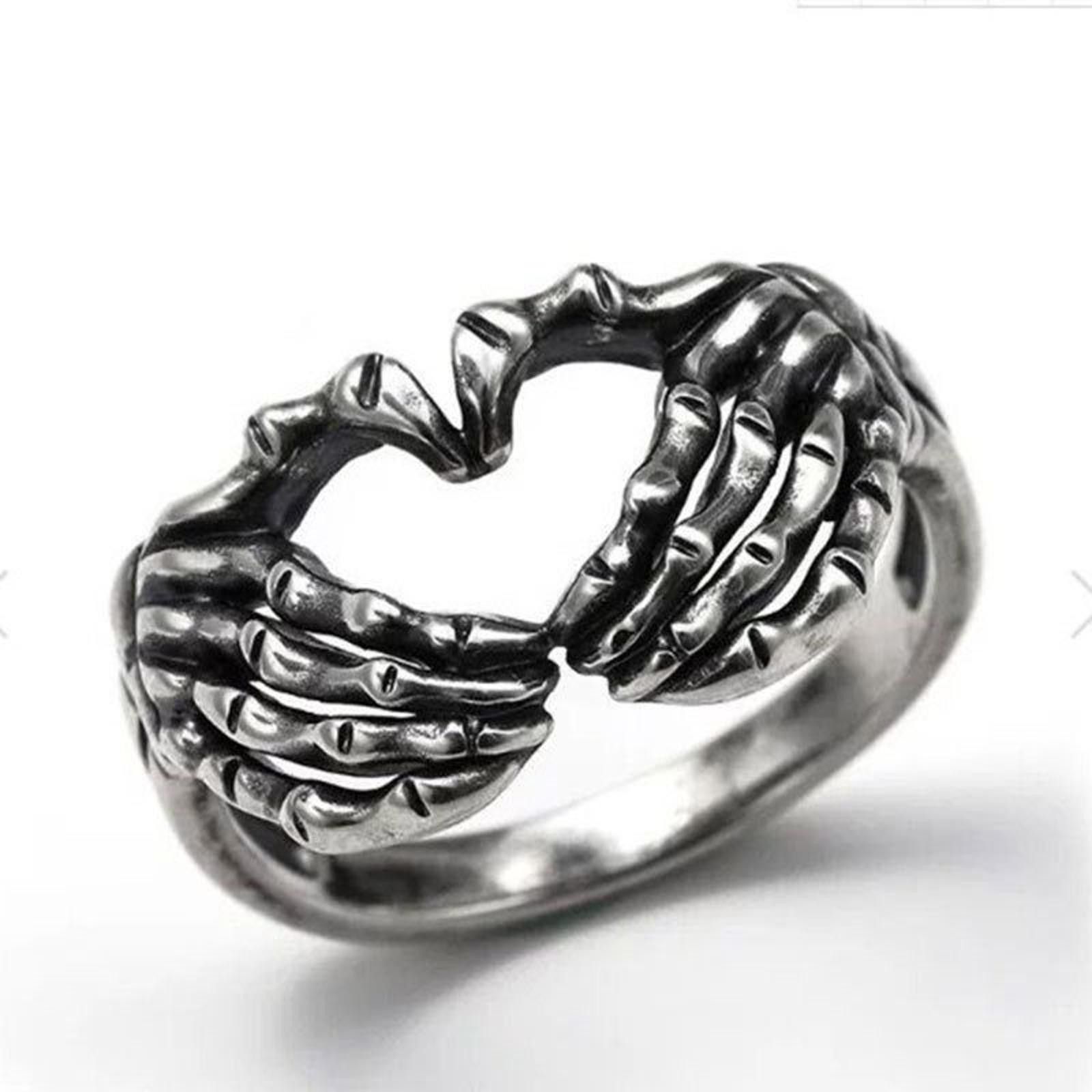 Jewelry Skeleton Hand RING Size ONE SIZE - 3 Thumbnail