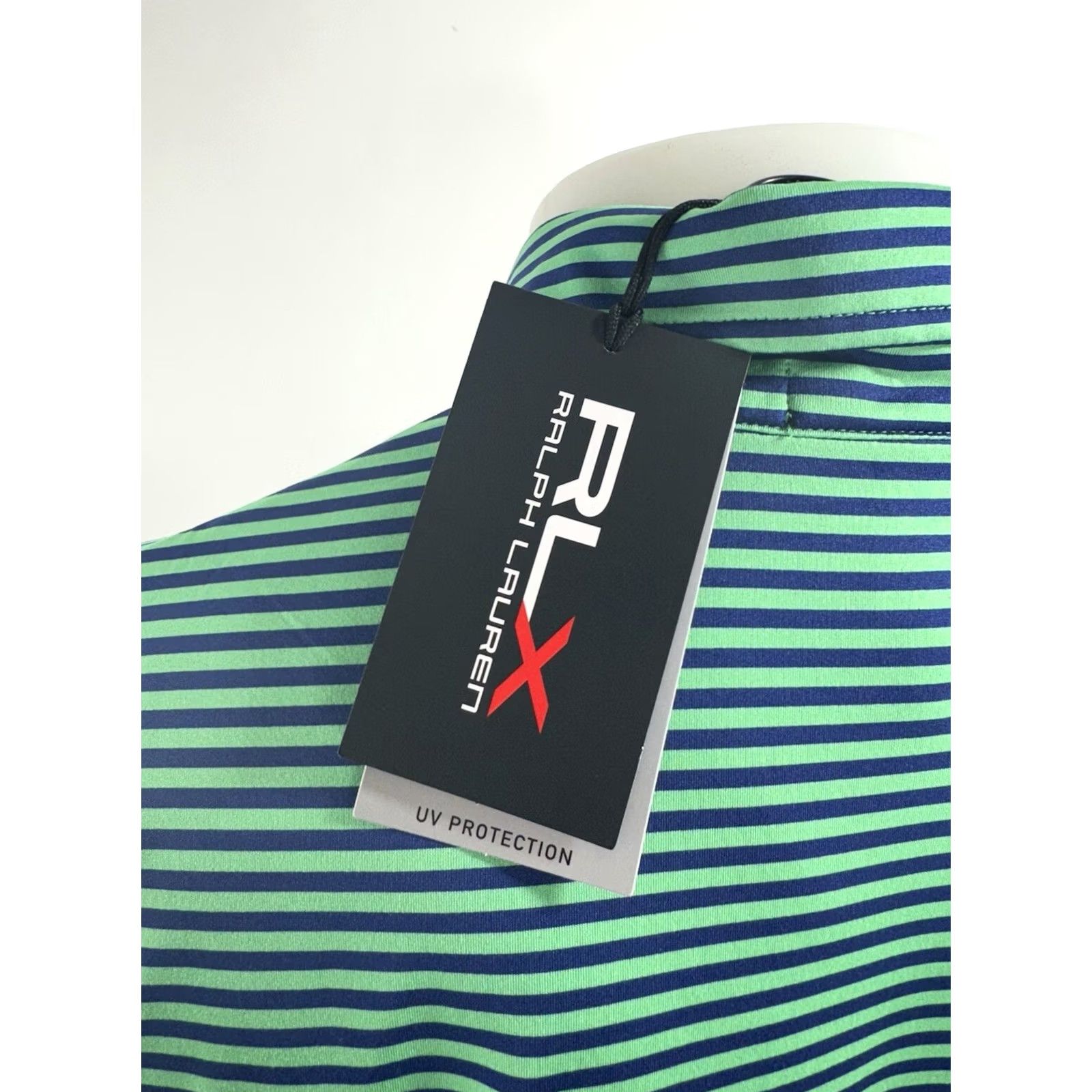Ralph Lauren Ralph Lauren Polo Golf Shirt Striped UV / Wicking L - RLX RALPH LAUREN - NEW with TAGS - Men’s Polo Shirt Blue / Green Size US L / EU 52-54 / 3 - 4 Thumbnail