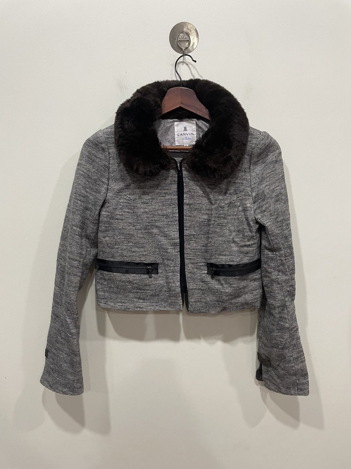 Lanvin Lanvin Jacket with Fur Neck Size XS / US 0-2 / IT 36-38 - 1 Thumbnail
