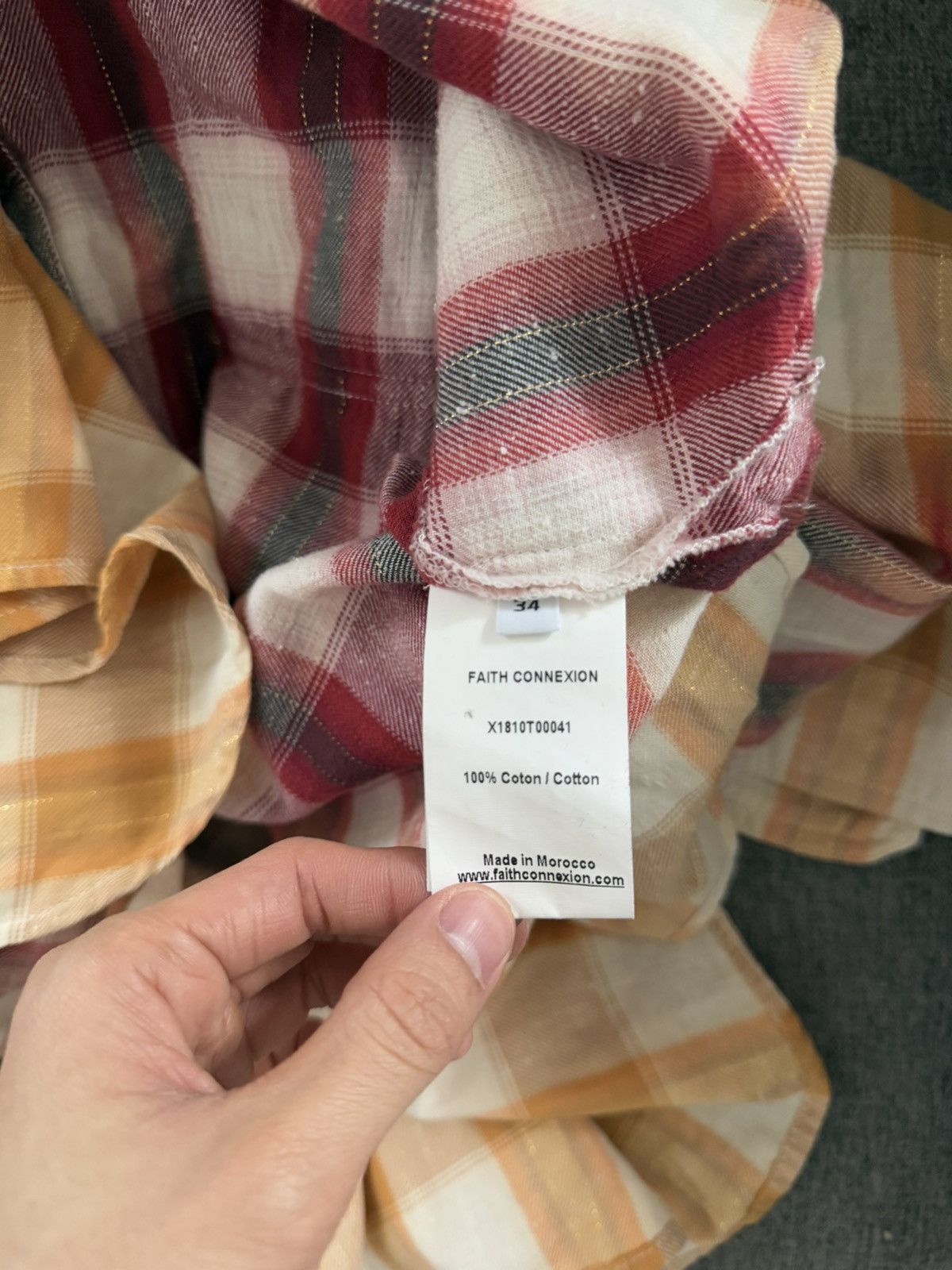 Faith Connexion Faith connexion oversized bleached plaid shirt Size US M / EU 48-50 / 2 - 4 Thumbnail