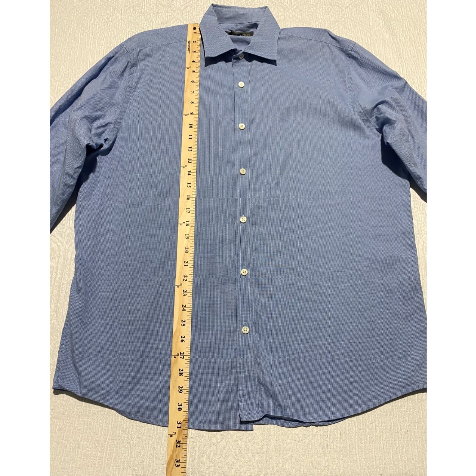 Banana Republic Banana Republic Shirt Men's Large Blue Relaxed Fit CasualWorkwear Button-Up Plaid Cotton Long Sleeve Classic 90s? Size US L / EU 52-54 / 3 - 4 Thumbnail