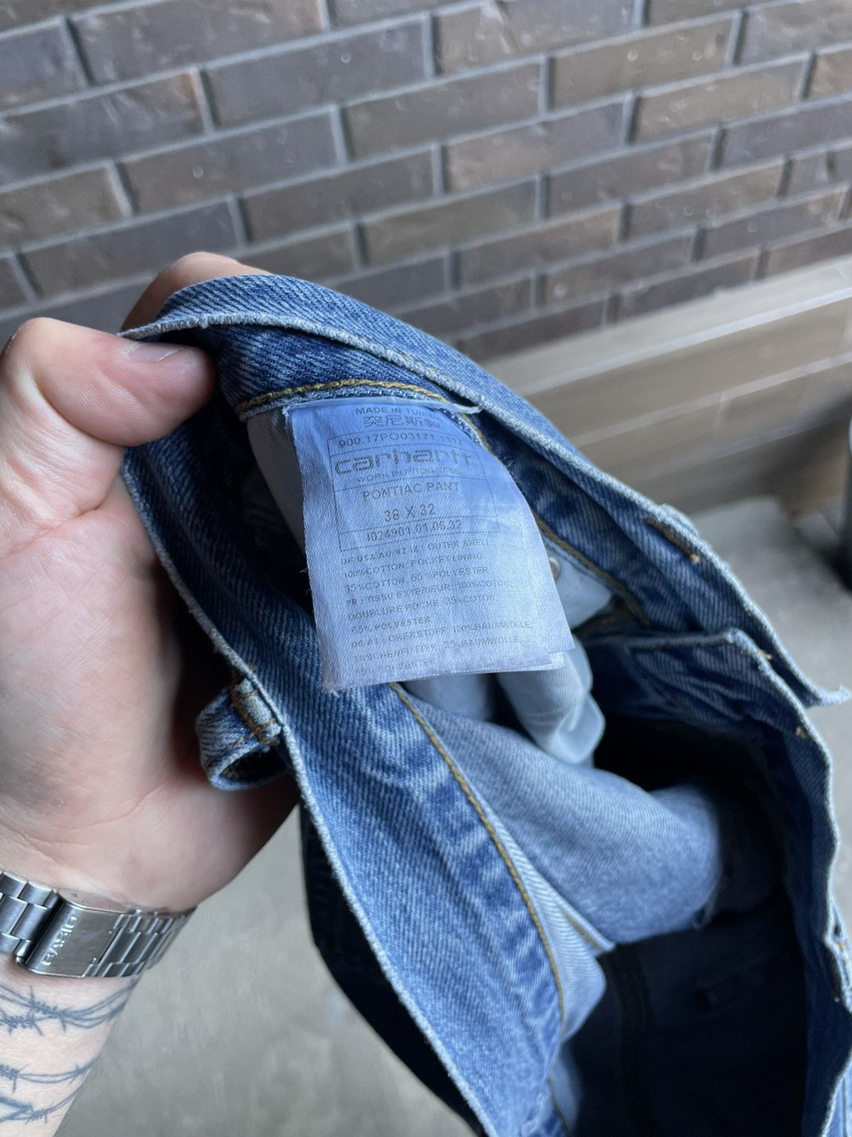Carhartt × Carhartt Wip × Vintage Vintage Carhartt Washed Faded Pontiac Jeans Y2K Size US 36 / EU 52 - 9 Thumbnail