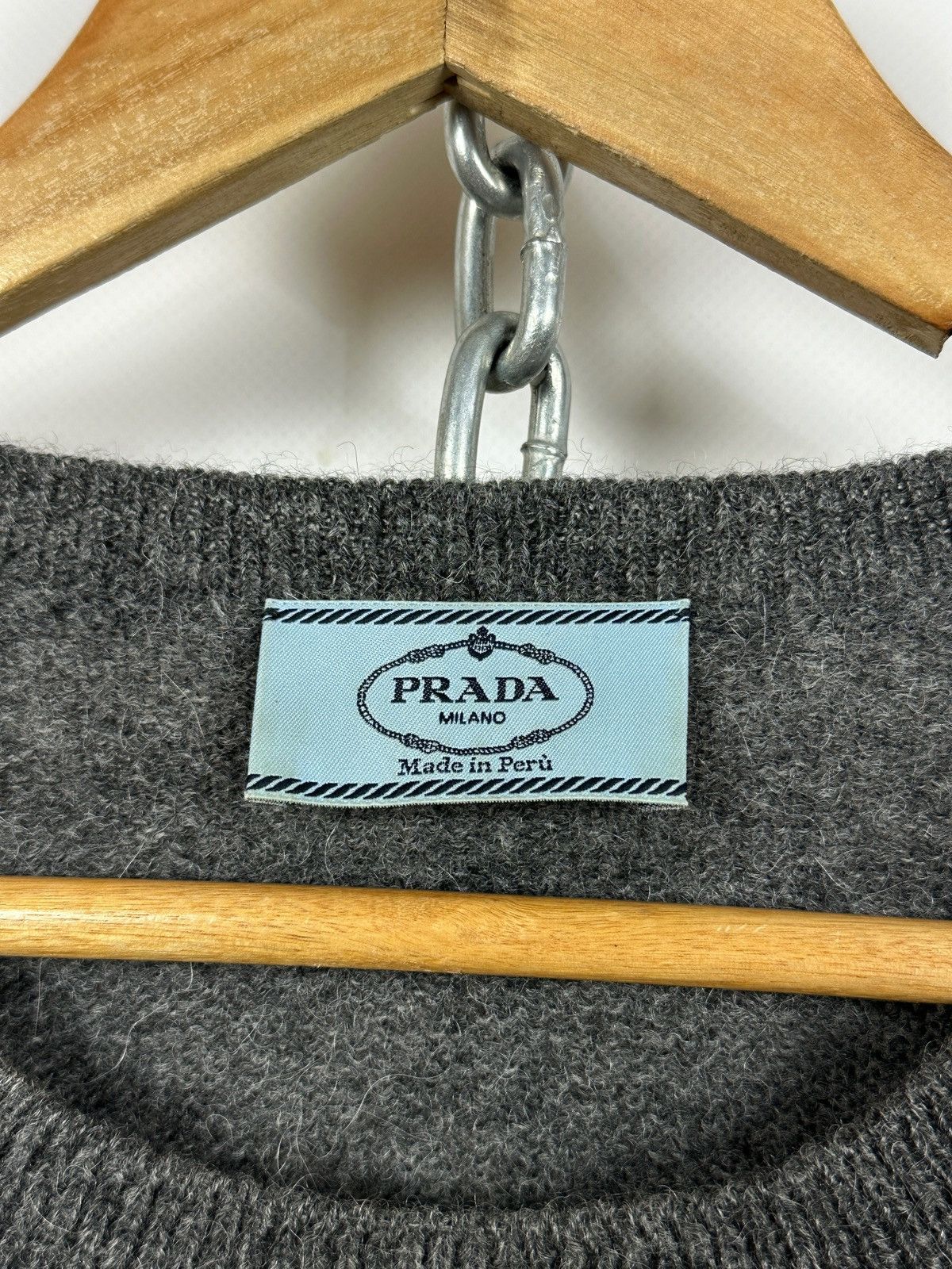 Prada Prada Gray Alpaca Wool Sweater Size US L / EU 52-54 / 3 - 21 Thumbnail