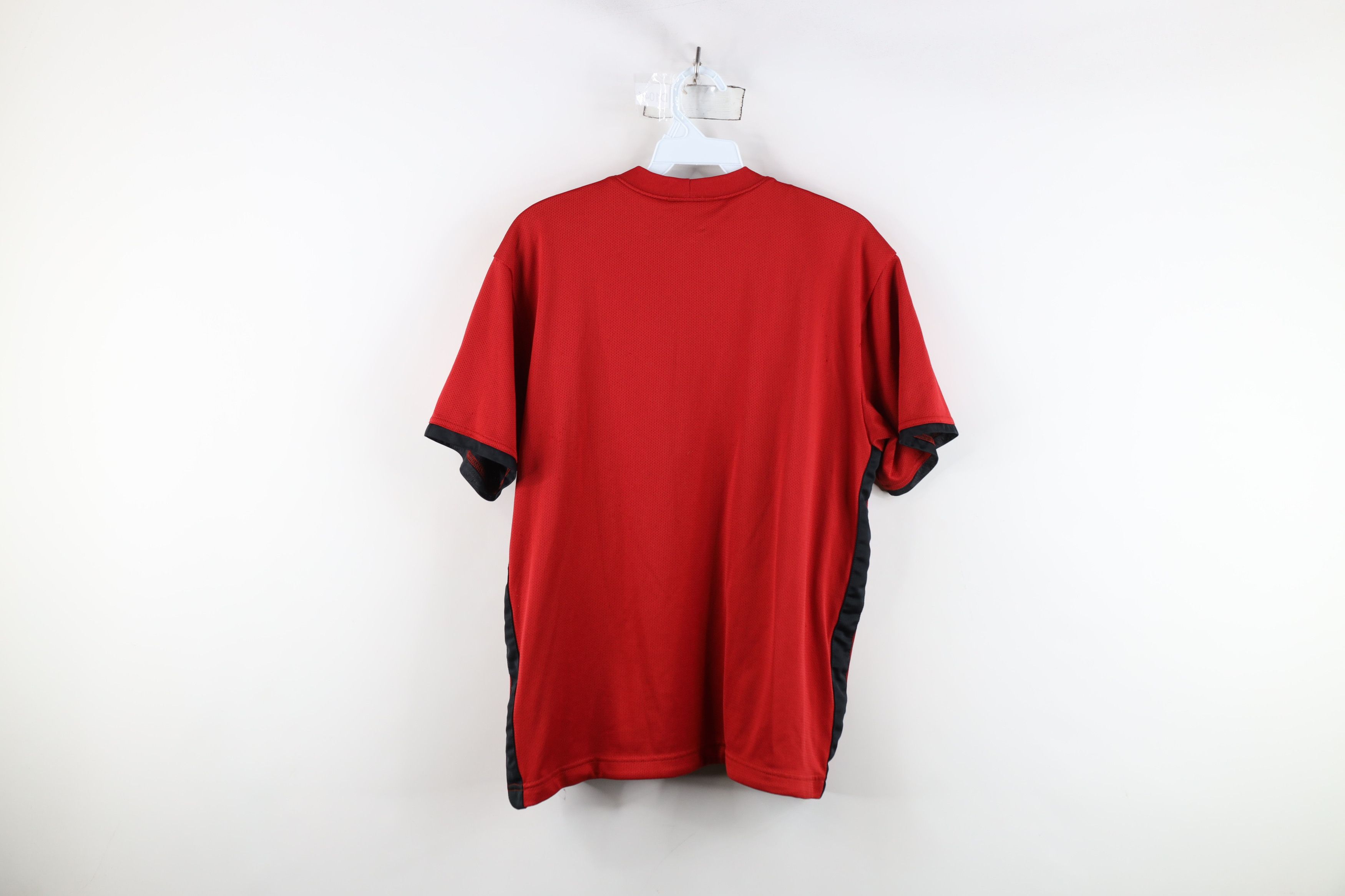 Nike × Vintage Vintage 90s Y2K Nike Mini Swoosh Spell Out Mesh T-Shirt Size US L / EU 52-54 / 3 - 11 Thumbnail