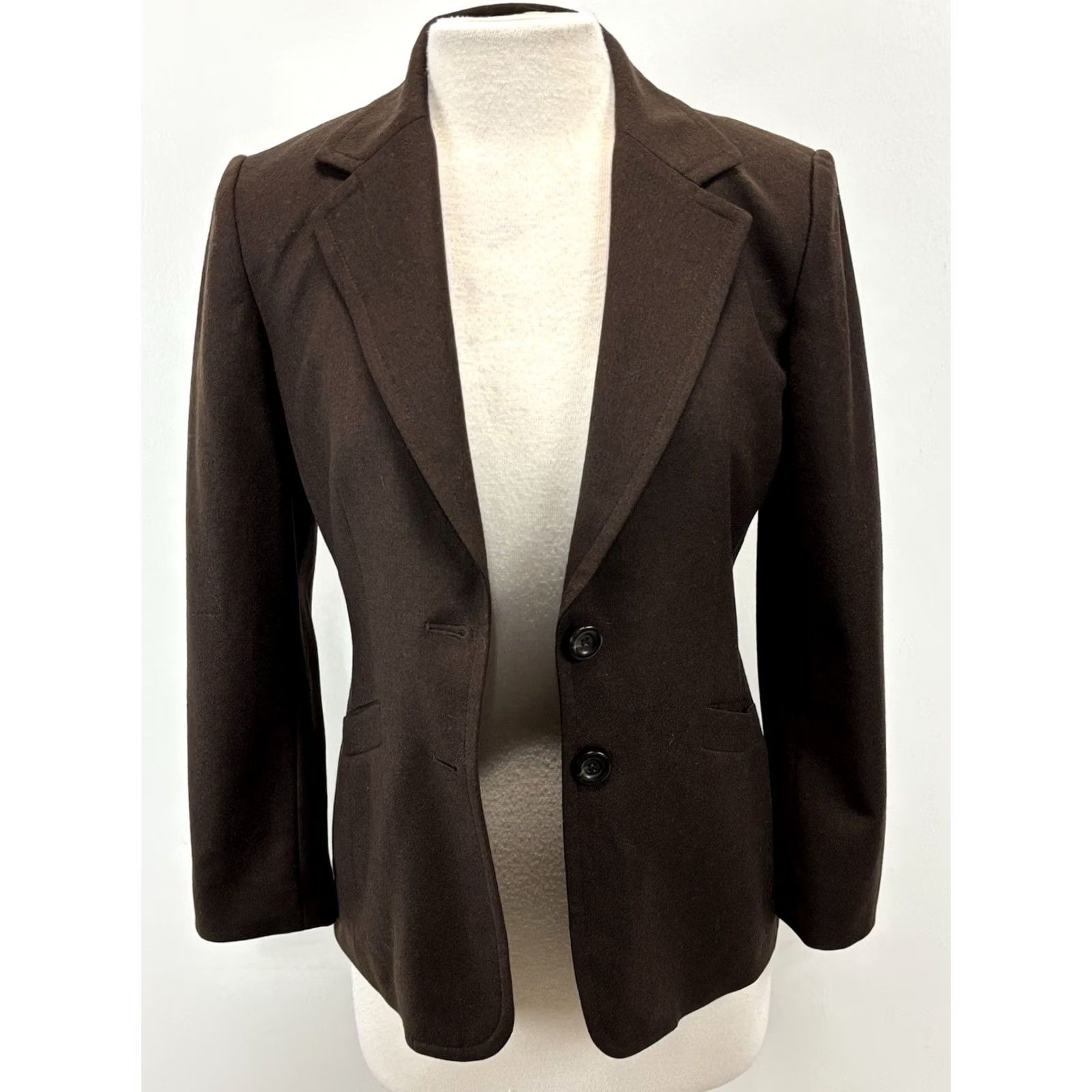 Talbots VINTAGE Talbots Wool Blazer Woman’s 4P Petite Brown Chocolate 1990s Old Money Blazer Womens Wool Blend Jacket Mens? Size S / US 4 / IT 40 - 7 Thumbnail