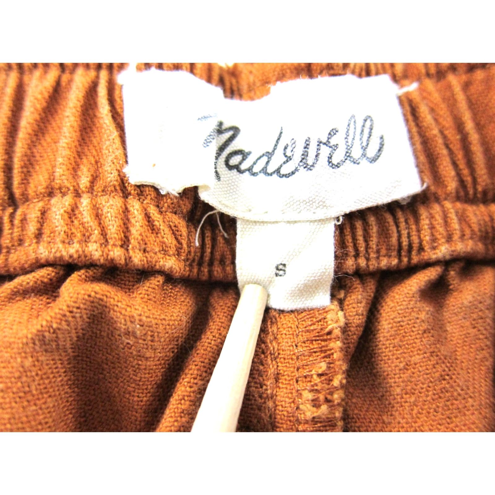 Madewell Madewell Cotton Stretch Rust Orange Elastic Waist Pocket High Rise Shorts S Womens Size 28" / US 6 / IT 42 - 3 Thumbnail