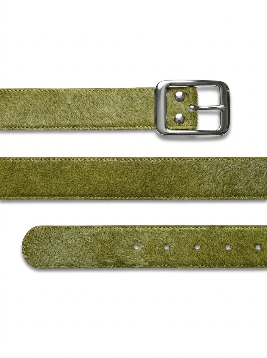 Other Verdi Green Horse Hair Belt Size 34 - 2 Thumbnail