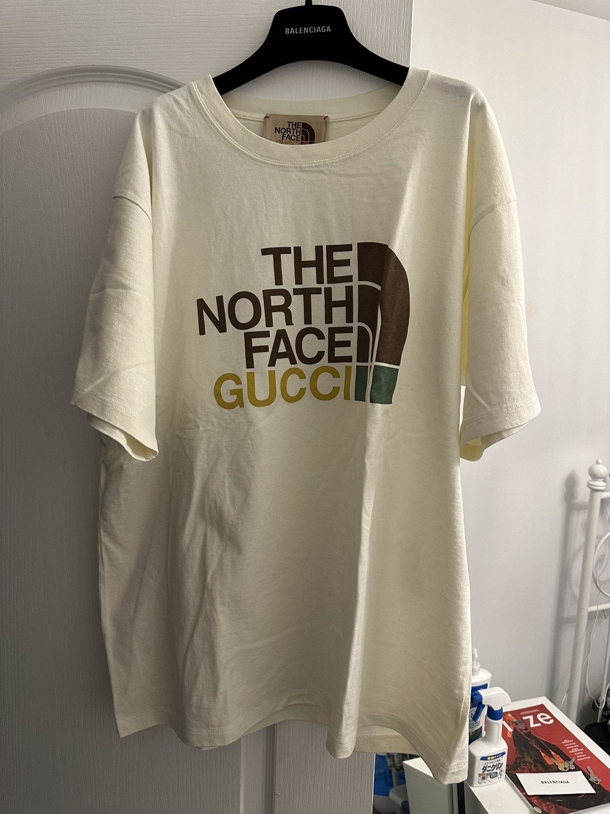 image of Gucci X North Face T Shirt in White, Men's (Size Small)