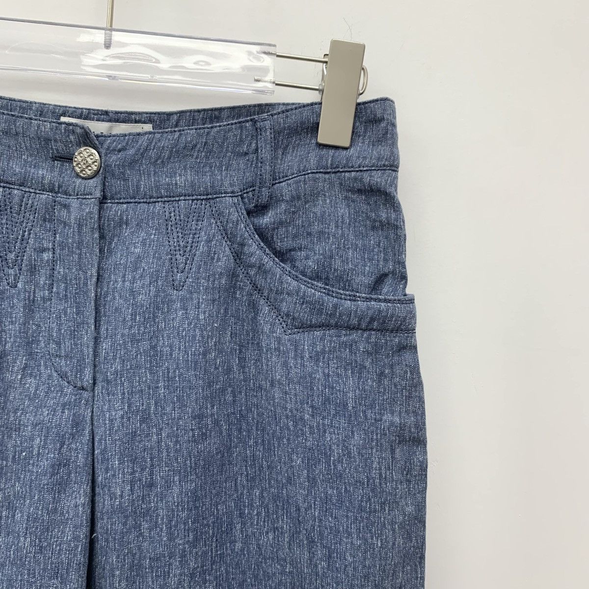 Chanel Chanel Blue Linen Casual Five-point Pants K26WX Size 24" / US 00 / IT 34 - 3 Thumbnail