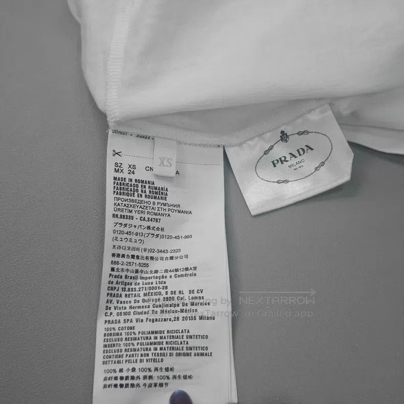 Prada Prada White sleeve arm metal triangle arm bag short sleeve Size XS / US 0-2 / IT 36-38 - 6 Thumbnail
