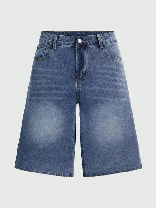 Japanese Brand × Vintage Washed Vintage Y2k Shorts Jorts Denim Size US 32 / EU 48 - 1 Thumbnail