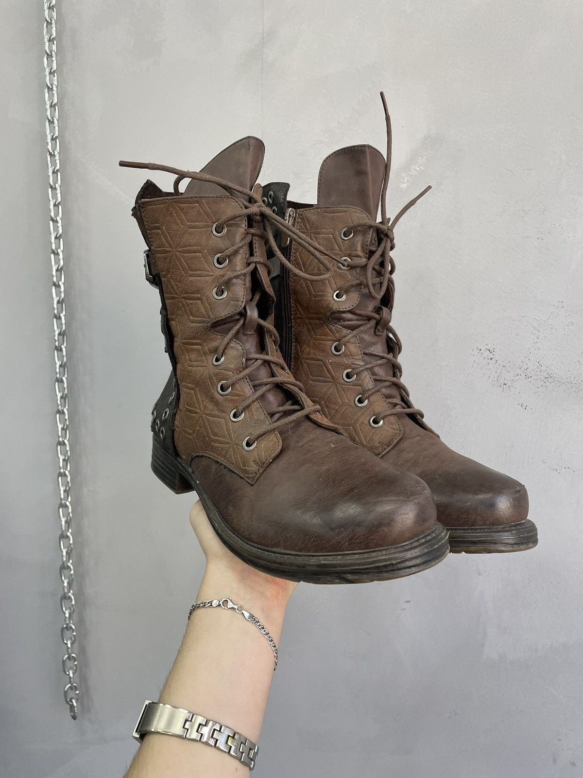 If Six Was Nine Ankle moto guidi style leather boots A.S. 98 boota 90s Size US 7.5 / EU 40-41 - 2 Thumbnail