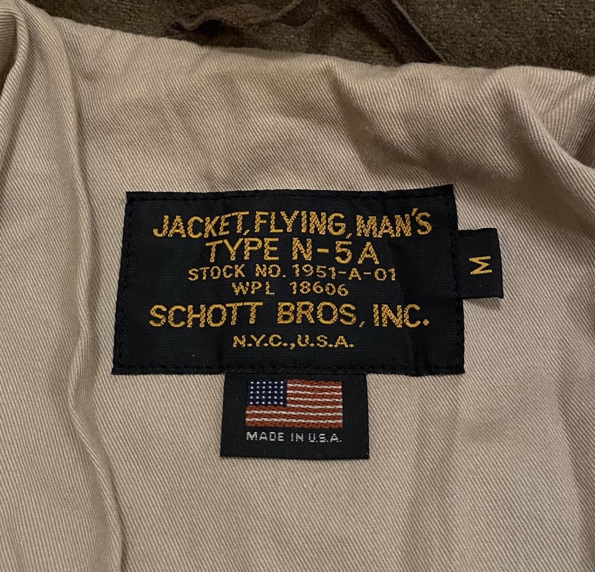 Schott Schott USA Wool Flying Jacket N-5A x Vintage Size US M / EU 48-50 / 2 - 6 Thumbnail