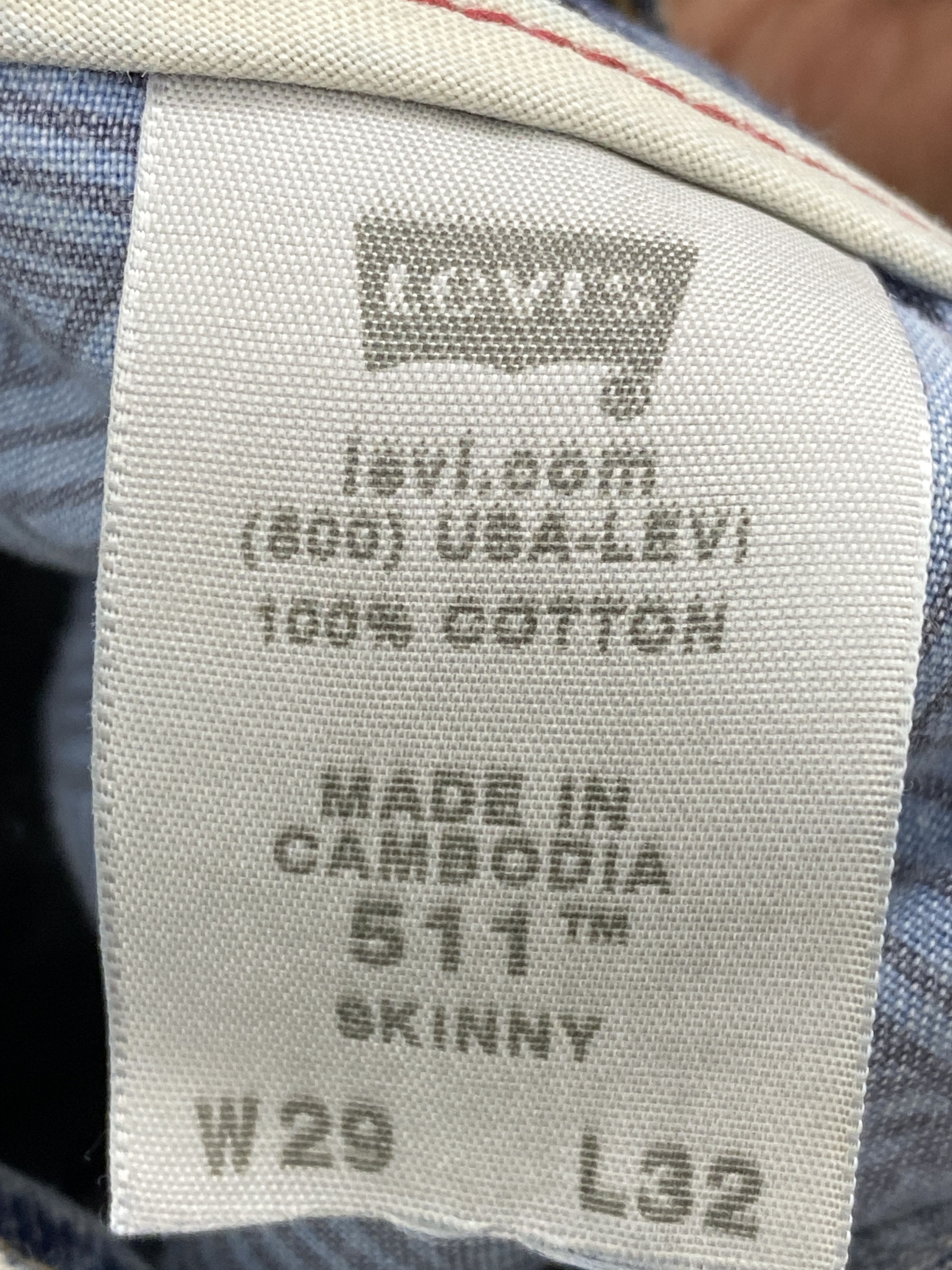 Levi's Vintage Levis 511 Skinny Fit Distressed Denim DP2622 Size US 28 / EU 44 - 11 Thumbnail