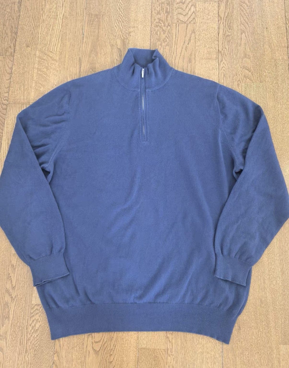 Loro Piana Loro Piana Half-Zip Cashmere Sweater in Blue Size US XL / EU 56 / 4 - 1 Thumbnail
