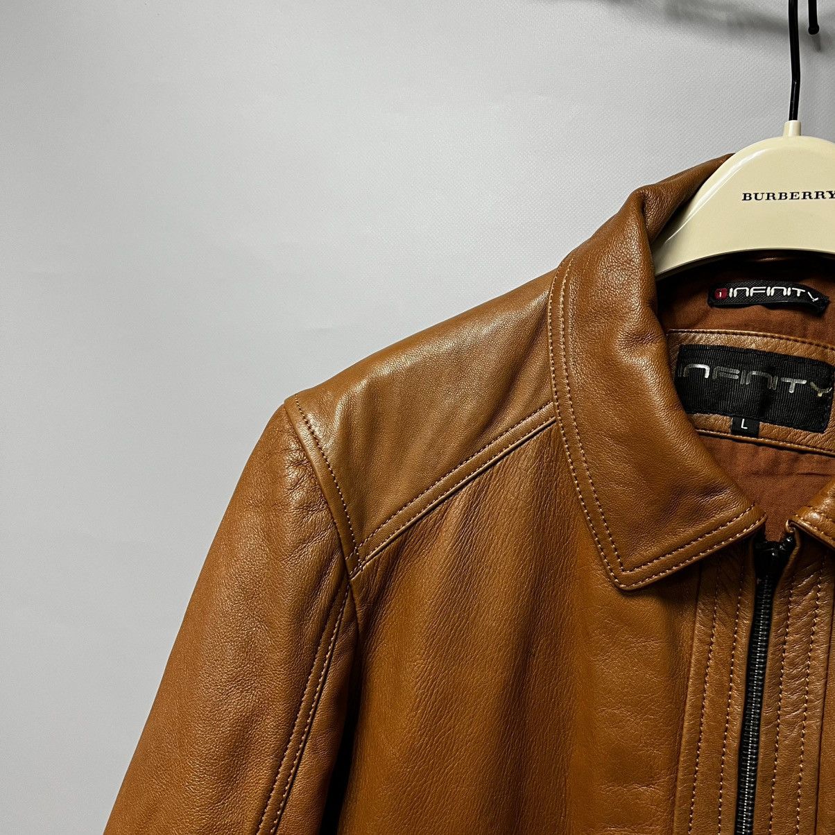 Vintage Leather Jacket Men Infinity Brown Bomber Nappa Leather Size US L / EU 52-54 / 3 - 4 Thumbnail