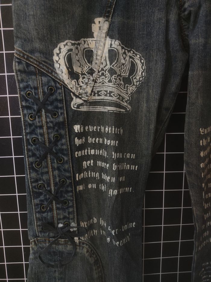 Japanese Brand Japanese Brand Denim Inspired By Chrome Hearts Jeans Size US 34 / EU 50 - 3 Thumbnail