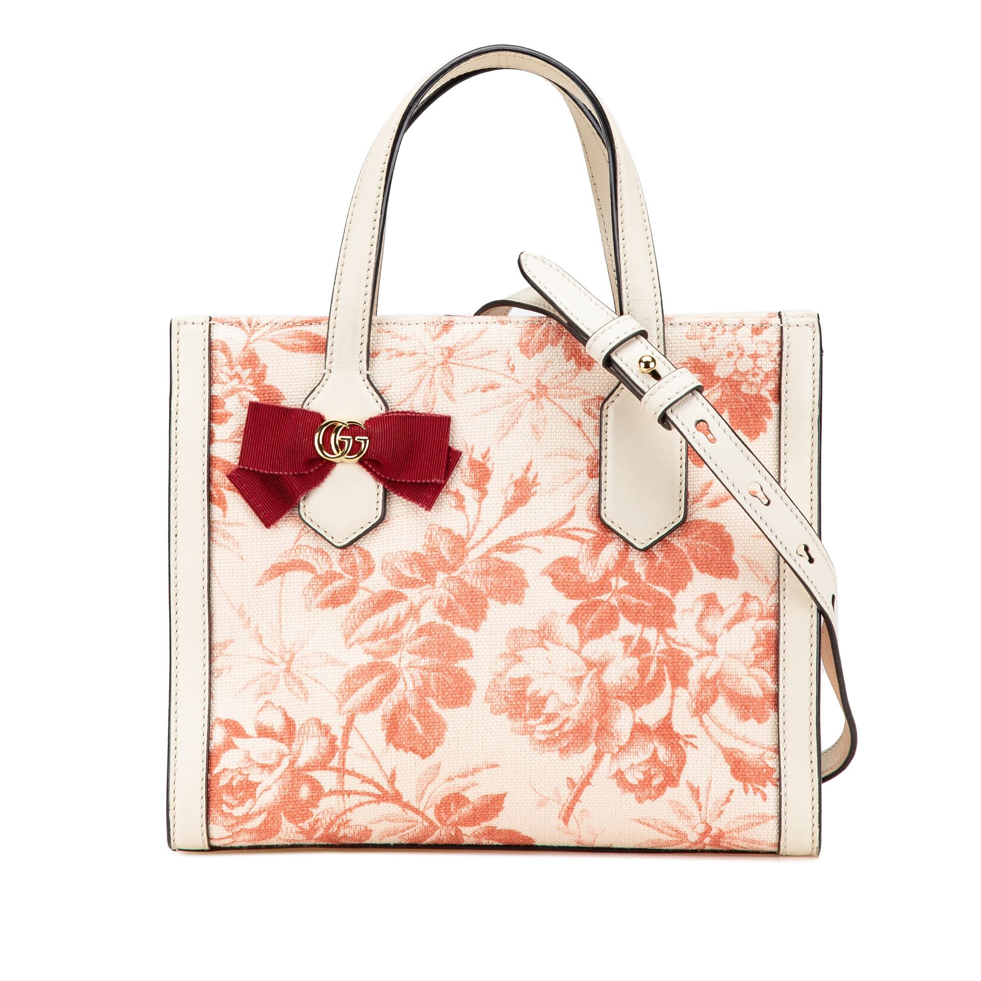Gucci Gucci GG Ribbon Herbarium Satchel Pink Size ONE SIZE - 1 Thumbnail