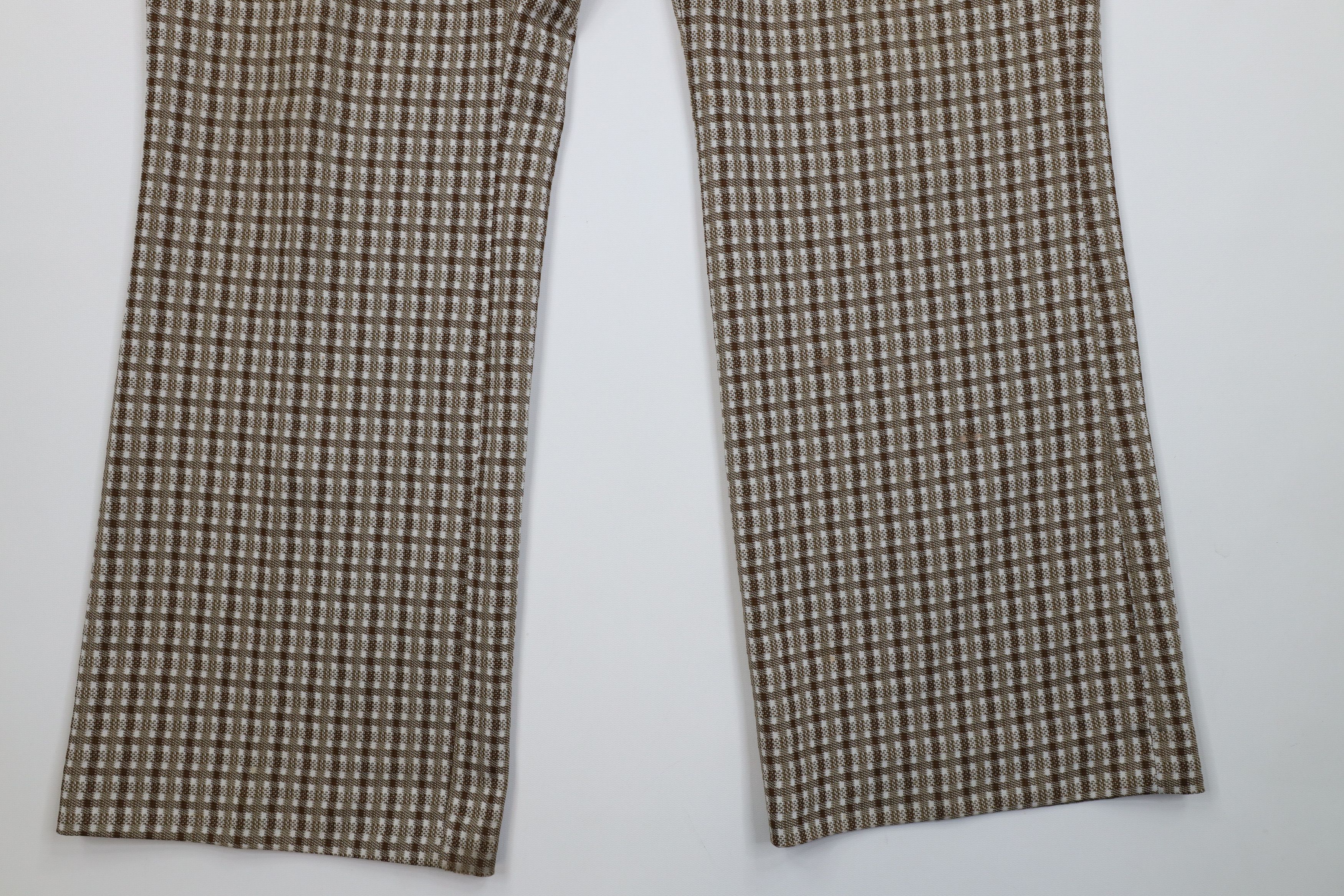 Vintage Vintage 70s Streetwear Bell Bottoms Chino Pants Plaid USA Size US 40 / EU 56 - 4 Thumbnail