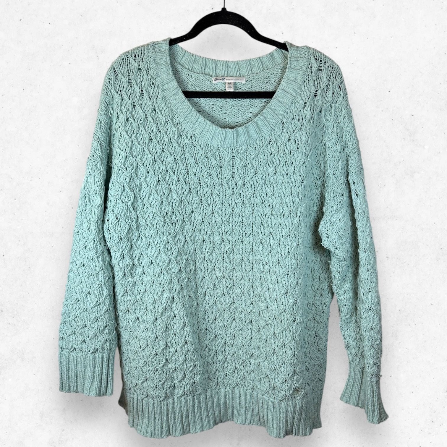 Seven 7 Seven 7 Knitted Mint Sweater Women's Size L Very Soft Size L / US 10 / IT 46 - 1 Thumbnail
