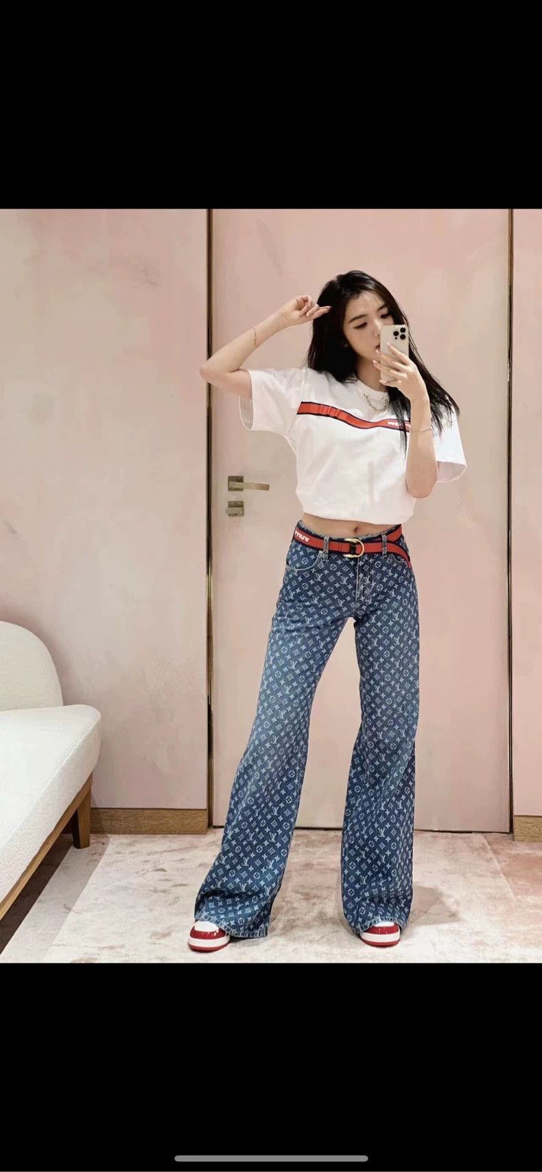 Louis Vuitton Louis Vuitton 24 blue presbyopic flared jeans Size 37" - 6 Thumbnail