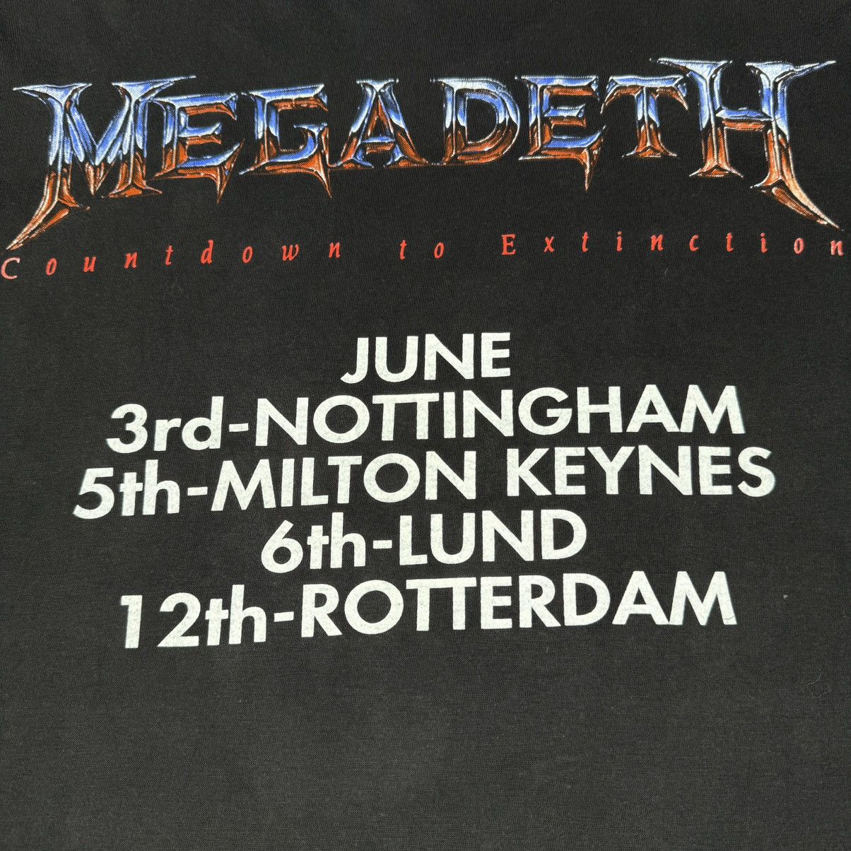 Band Tees Vintage 1992 Megadeth 4 Shows Exclusive Rare Tour T Shirt Size US XL / EU 56 / 4 - 7 Thumbnail