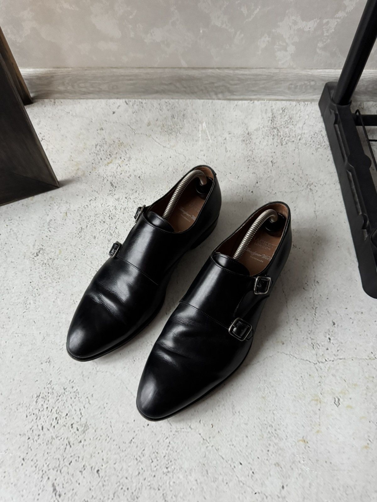 Hackett Hackett London Double Monk Black Mens 9 Classic Dress Shoes Size US 9 / EU 42 - 2 Thumbnail