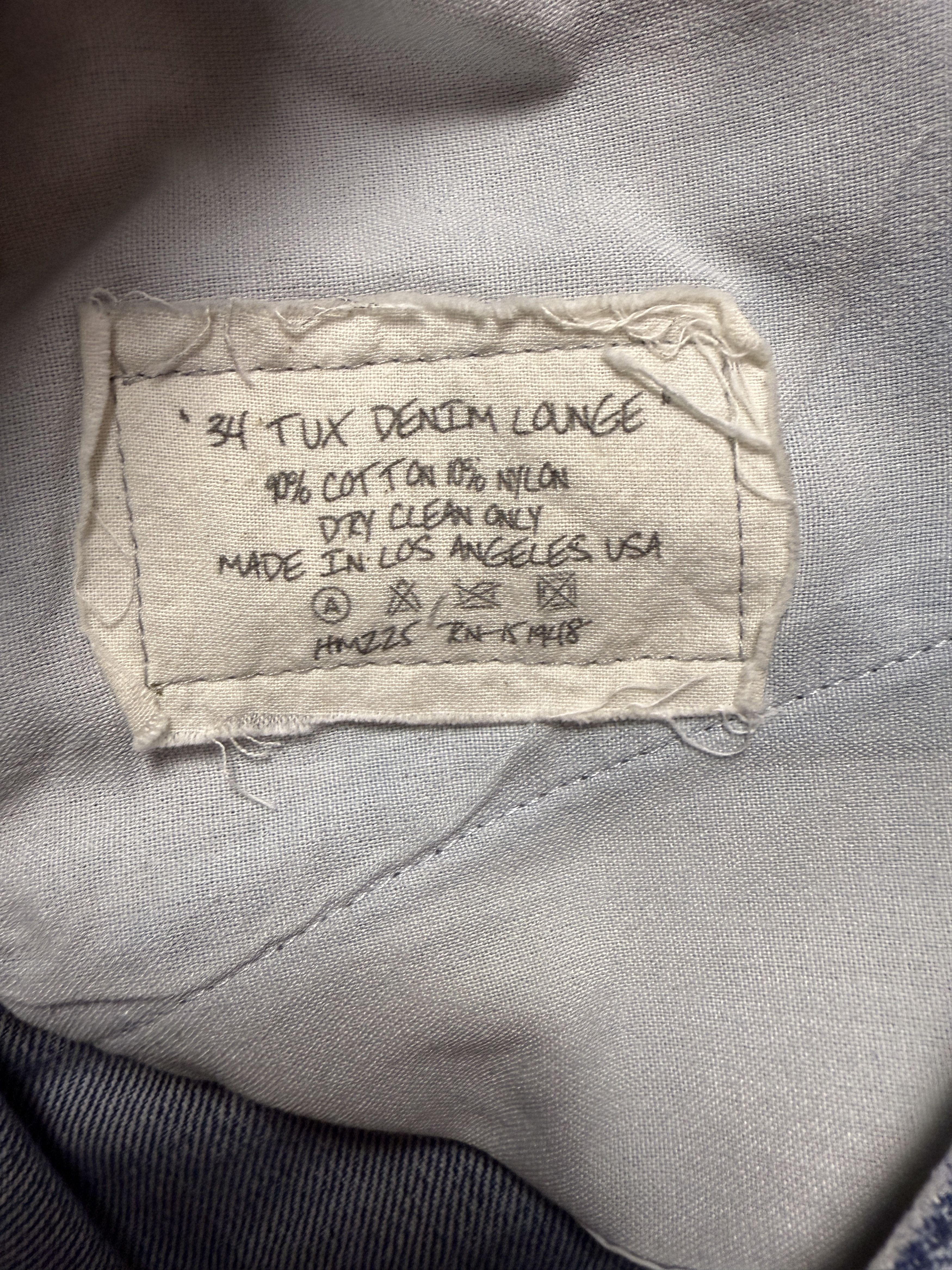 Greg Lauren $1250 Greg Lauren 32 Tux Denim Lounge Pants Size US 32 / EU 48 - 6 Thumbnail