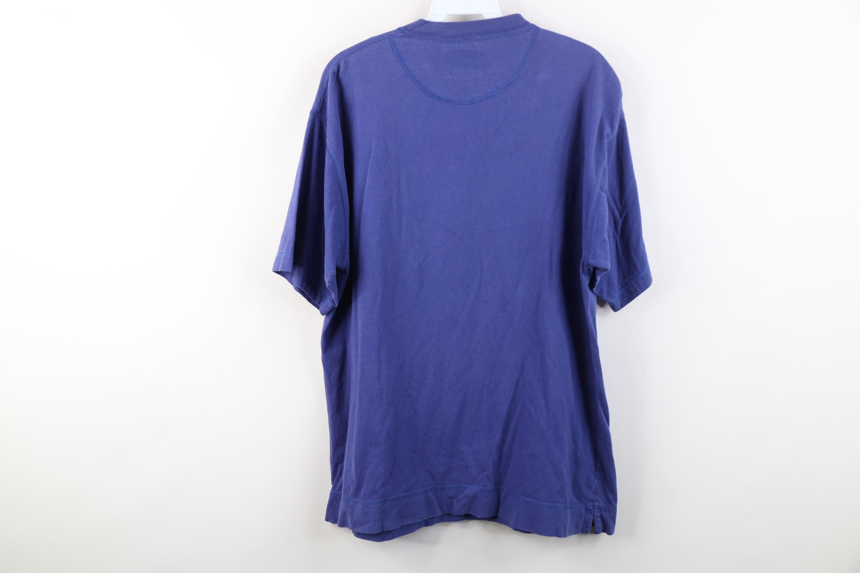 Vintage Vintage 90s Streetwear Blank Cotton Henley T-Shirt Blue Size US S / EU 44-46 / 1 - 12 Thumbnail