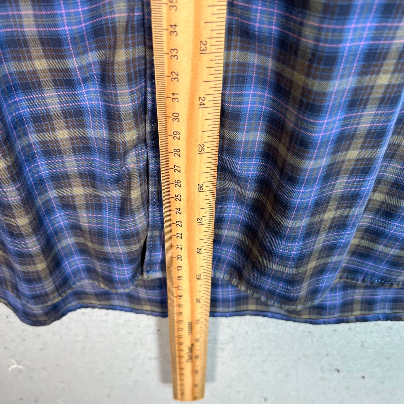 Calvin Klein Calvin Klein Mens Shirt 2XL Button-Up Plaid Long Sleeve Blue Brown, Regular Fit, Cotton Blend, Casual, Classic Theme, All Seasons, Mens Size US XXL / EU 58 / 5 - 6 Thumbnail