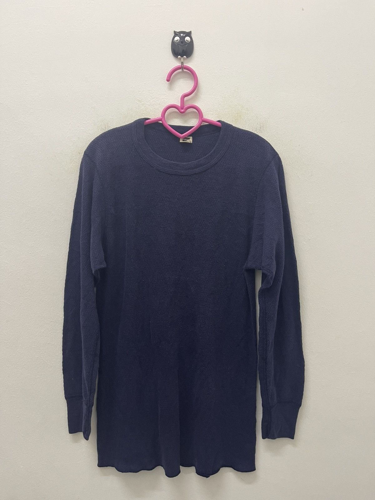 Hanes Rare 70s Vintage HANES Waffle Thermal LS Made in Usa Size US L / EU 52-54 / 3 - 1 Thumbnail