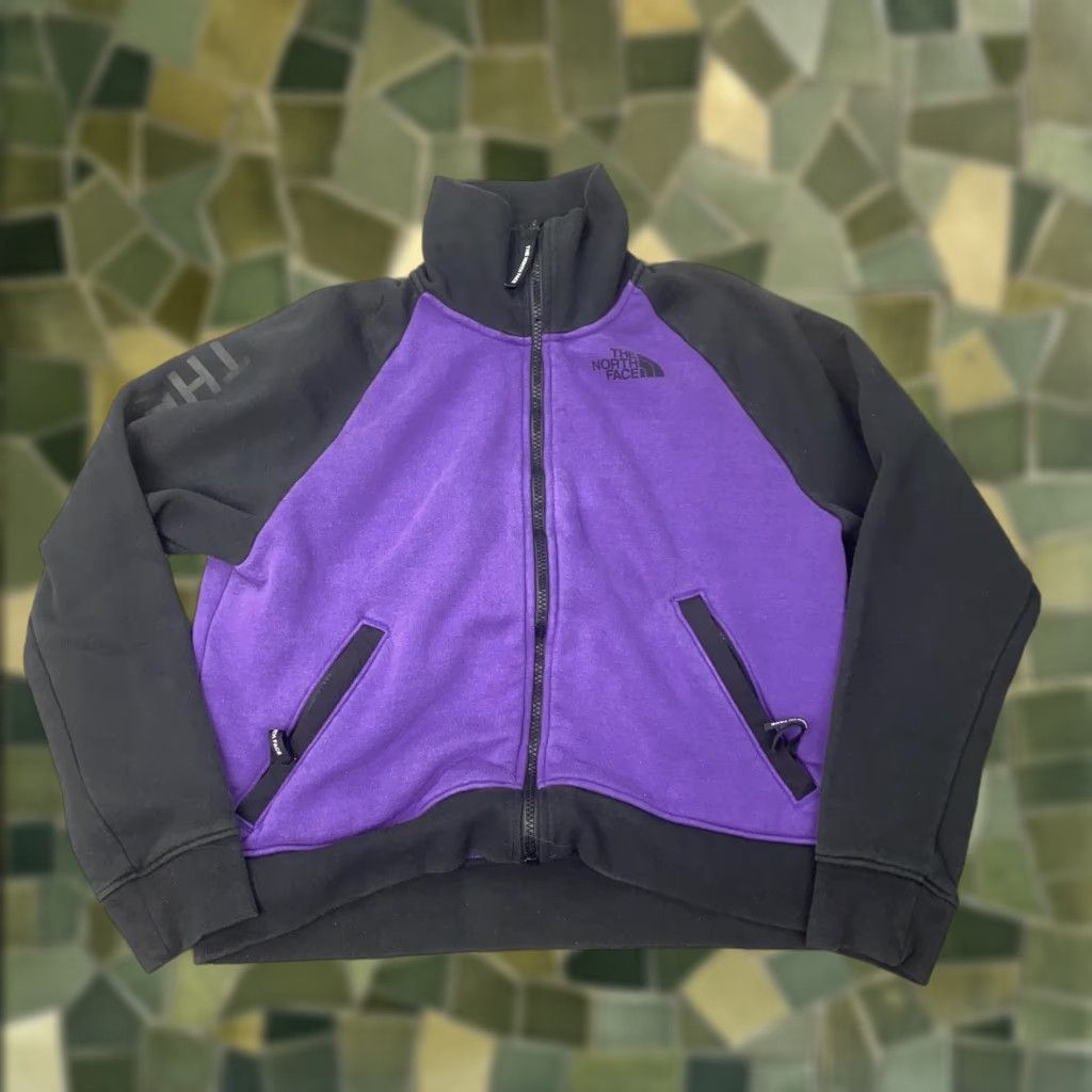 The North Face North Face Jacket Womens Large Purple Black Full Zip Fleece Outdoor Sweatshirt Size L / US 10 / IT 46 - 1 Thumbnail