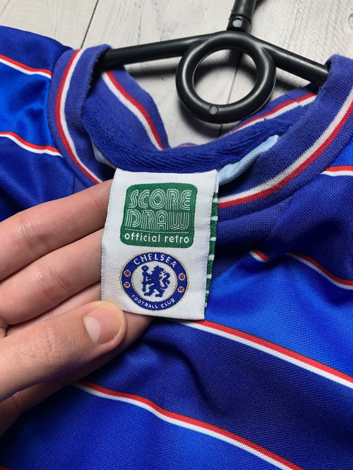 Chelsea Soccer × Vintage Vintage Chelsea soccer retro tee size M striped blue Size US M / EU 48-50 / 2 - 3 Thumbnail