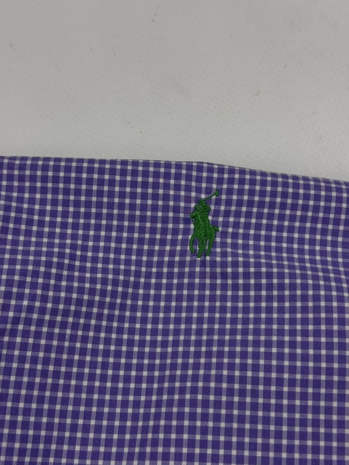 Polo Ralph Lauren × Ralph Lauren POLO Ralph Lauren Purple White Plaid Long Sleeve Shirt Size US M / EU 48-50 / 2 - 7 Thumbnail
