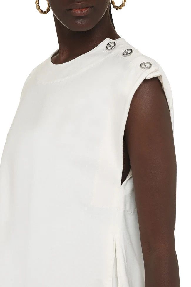 Jil Sander o1y0925 Sleeveless Mini Dress in White Size XS / US 0-2 / IT 36-38 - 5 Thumbnail