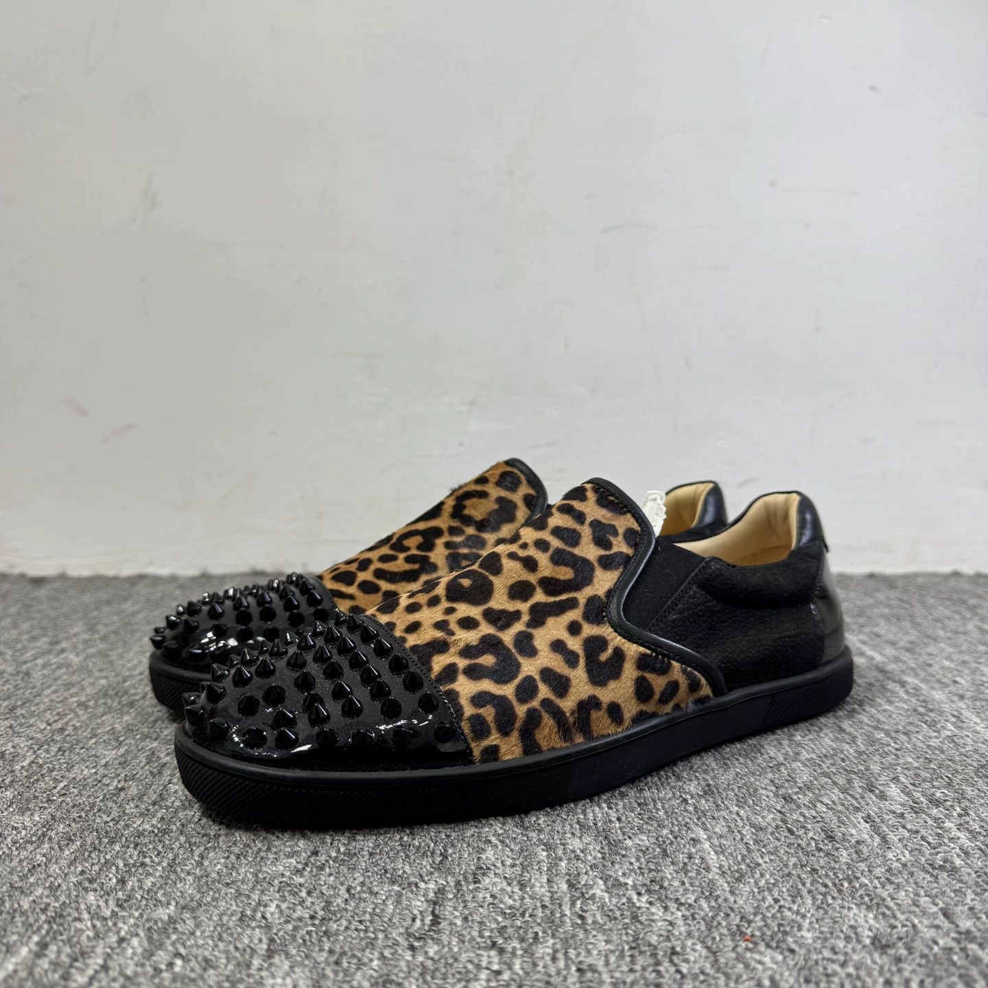 Christian Louboutin Christian Louboutin Stud Pony Hair Sneakers 40.5 Size US 7.5 / EU 40-41 - 1 Thumbnail