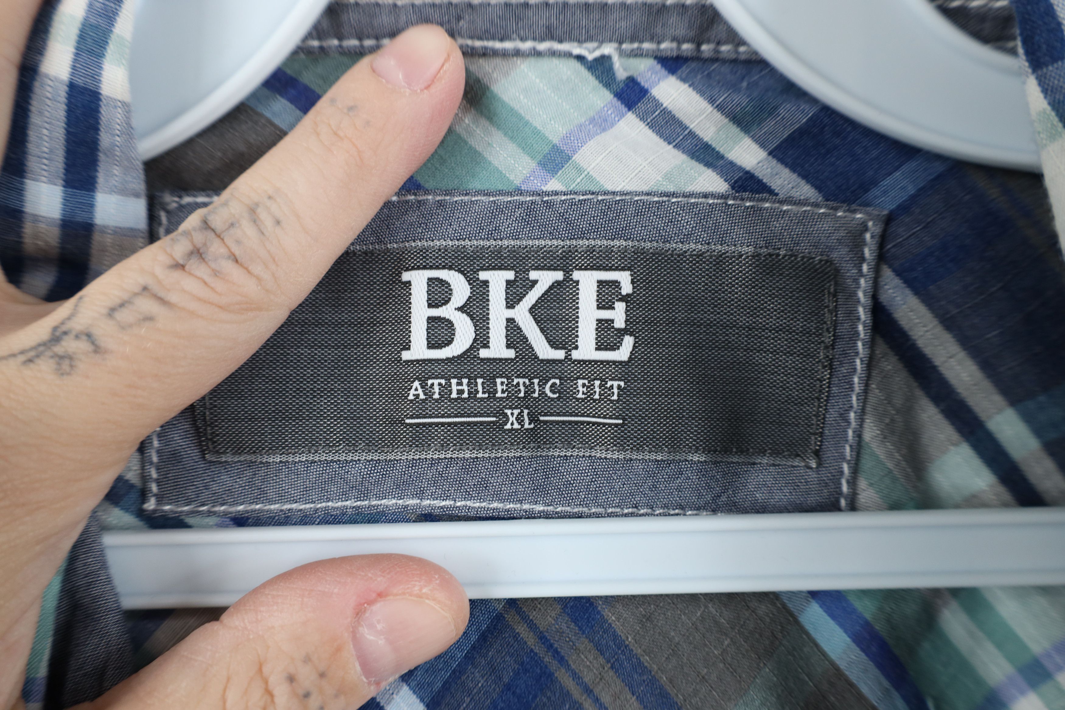 Vintage Buckle BKE Fit Thick Stitch Collared Button Shirt Plaid Size US XL / EU 56 / 4 - 9 Thumbnail