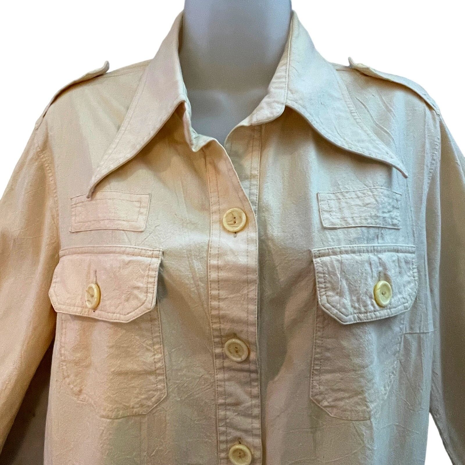 Vintage VINTAGE 70s Loubella Extendables Safari Shirt Size 16/17 Size L / US 10 / IT 46 - 2 Thumbnail
