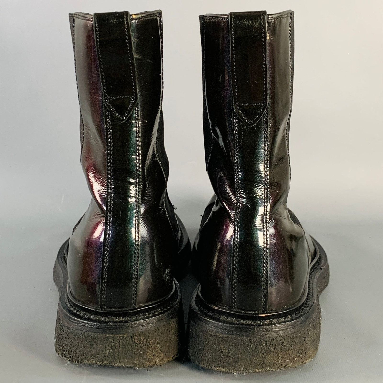 Dior DIOR HOMME Black Iridescent Leather Crepe Sole Chelsea Boots Size US 8.5 / EU 41-42 - 3 Thumbnail