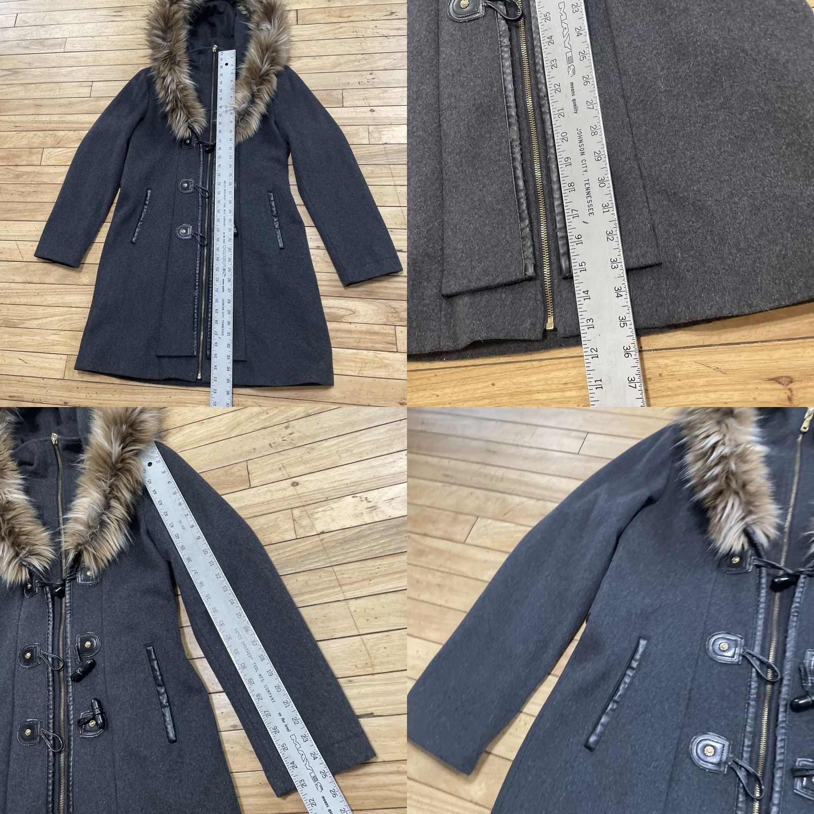 Betsey Johnson Betsey Johnson Designer Wool Coat Women L Black FauxFur Oversize Hood Toggle Y2k Coat Women L Black Oversized Hooded Wool Coat Size L / US 10 / IT 46 - 9 Thumbnail