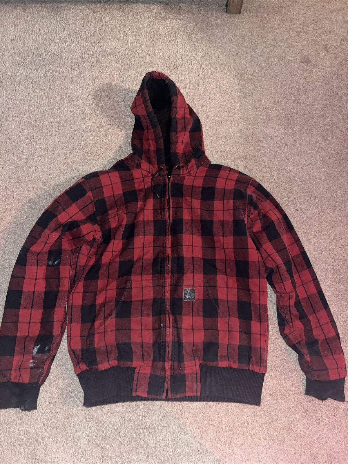 Carhartt Vintage Rare Carhartt J260 DKR Red Black Plaid Jacket Size US M / EU 48-50 / 2 - 1 Thumbnail