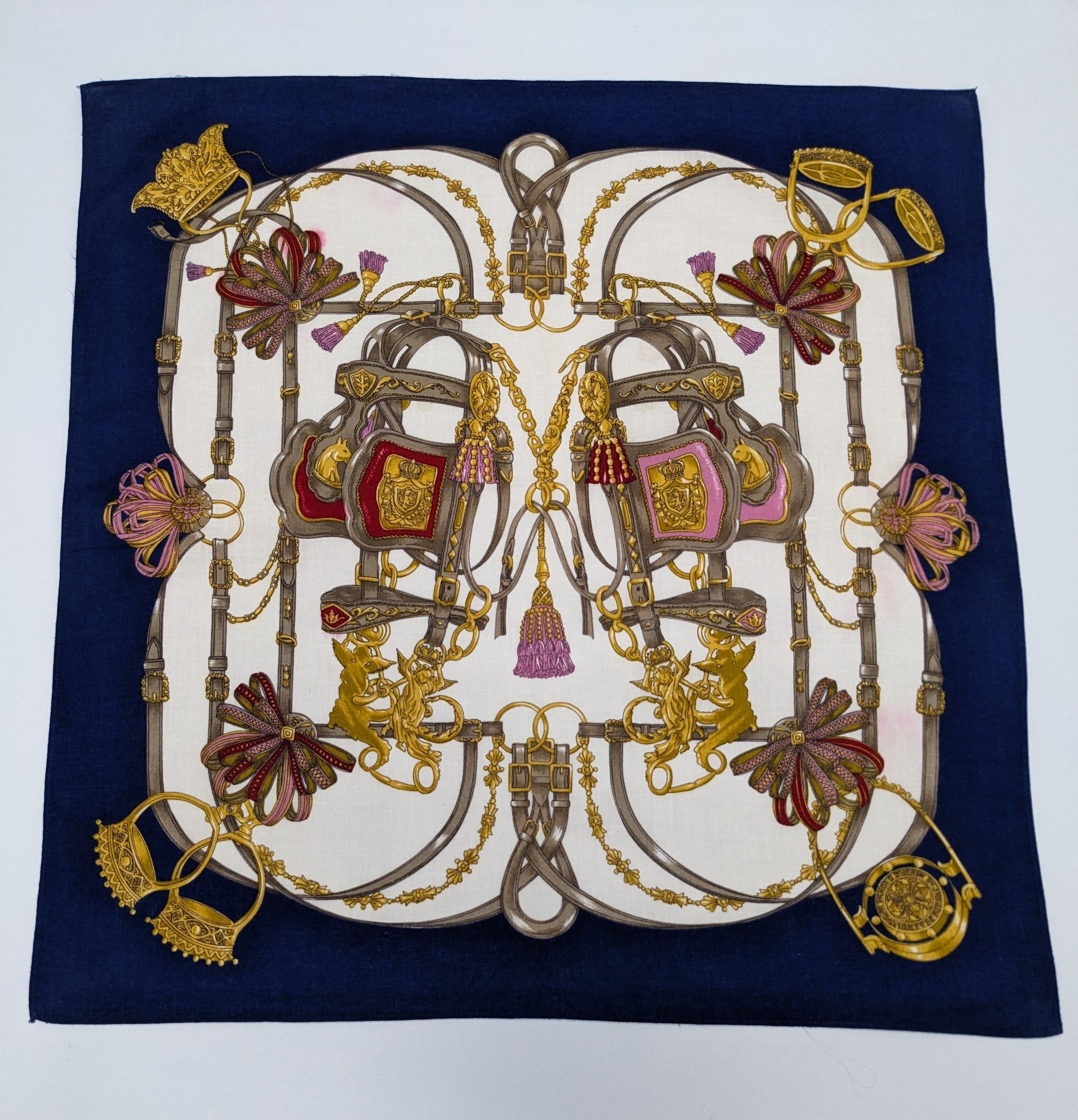 Other Vintage Heraldic Equestrian Handkerchief: Royal Horse Bridle Size ONE SIZE - 4 Thumbnail