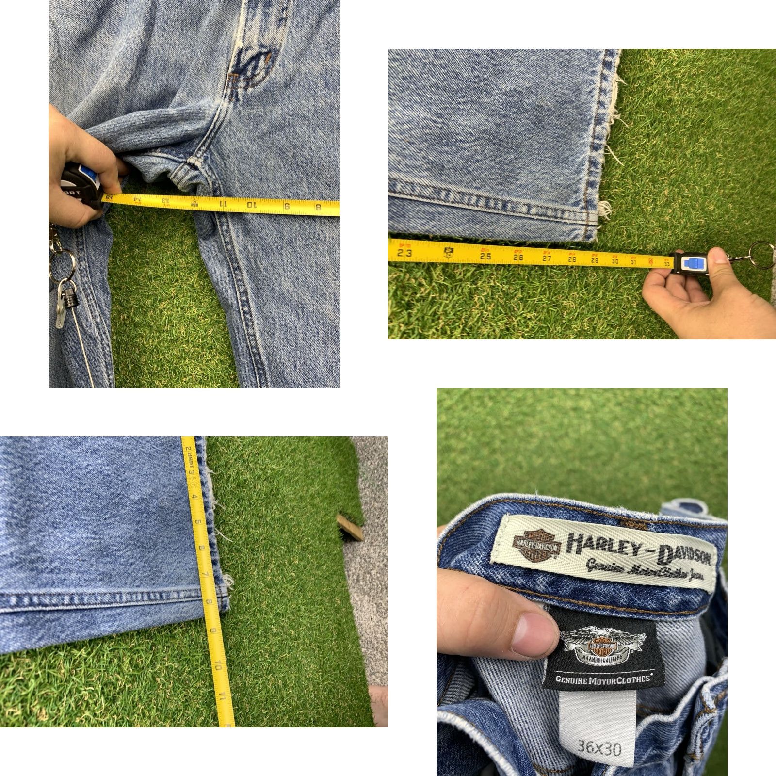 Harley Davidson Harley-Davidson Jeans Mens Bootcut 36x30 Blue Denim Biker Motorcycle USA Size US 36 / EU 52 - 8 Thumbnail