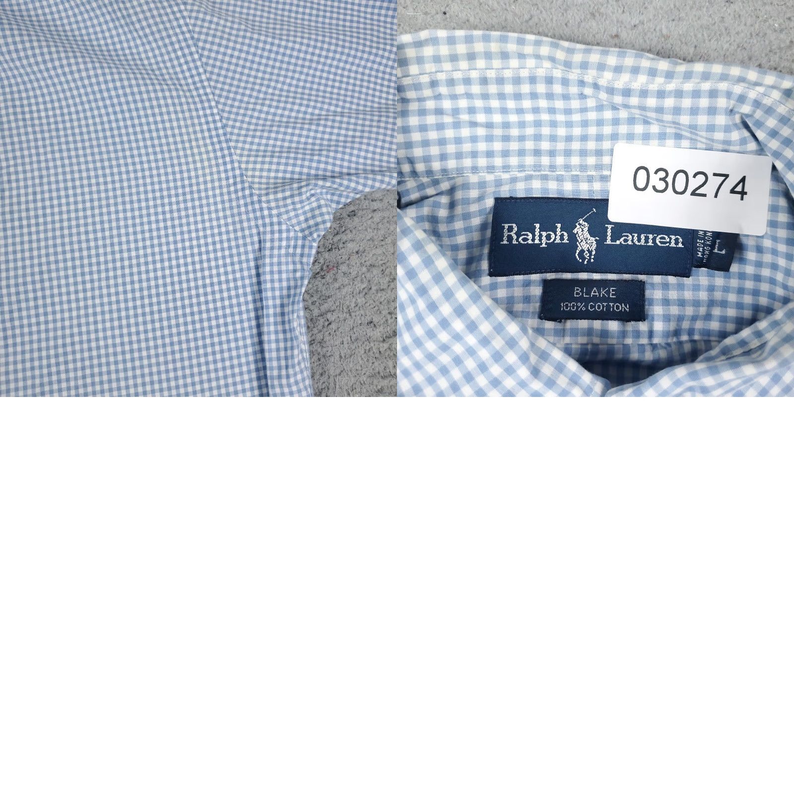 Ralph Lauren Ralph Lauren Button-Up Shirt Mens Large Blue Check Short Sleeve Casual Workwear Size US L / EU 52-54 / 3 - 8 Thumbnail