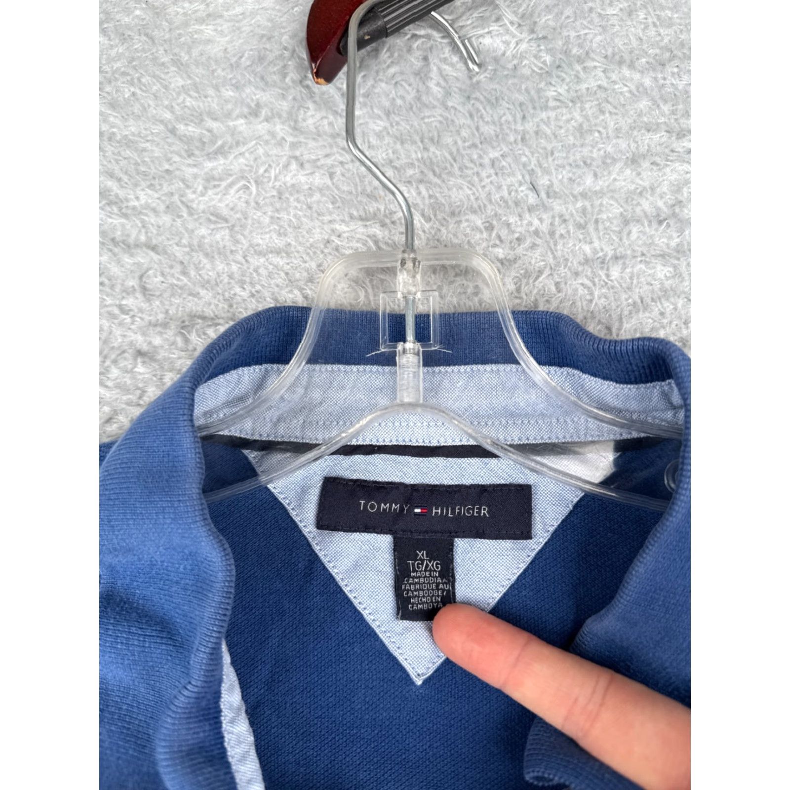 Tommy Hilfiger Tommy Hilfiger Polo Shirt Mens XL Blue 100% Cotton Short Sleeve Embroidered Logo Polo Shirt Modern American Sports Size US XL / EU 56 / 4 - 7 Thumbnail